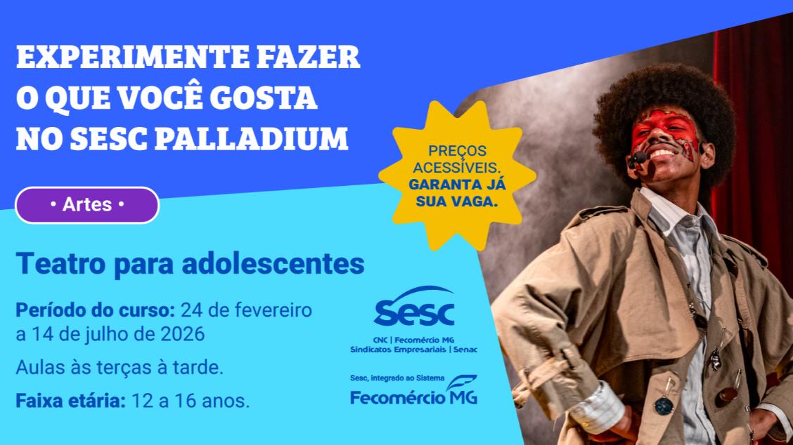 Imagem do evento CURSO DE TEATRO 12 A 16 ANOS 