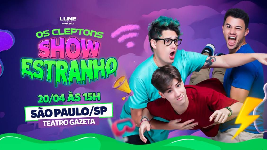 Os Cleptons em Show Estranho - 20  Abril às 15h em São Paulo