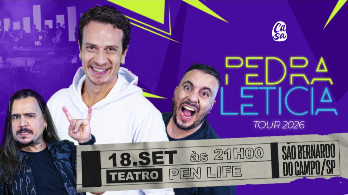 Pedra Letícia Tour 2026 18 set. Sexta 21h