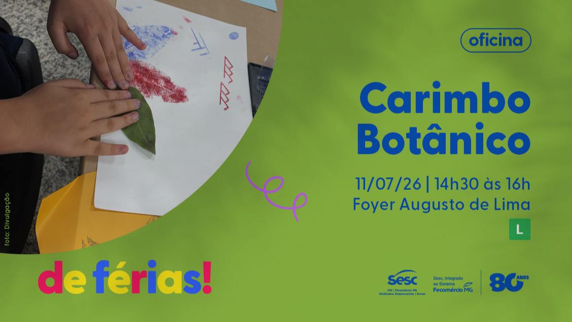 Imagem do evento DE FÉRIAS – BORA BRINCAR: OFICINA DE CARIMBO BOTÂNICO