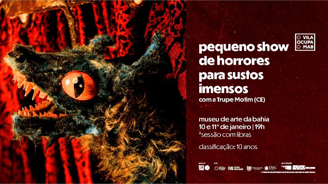 Imagem do evento PEQUENO SHOW DE HORRORES PARA SUSTOS IMENSOS