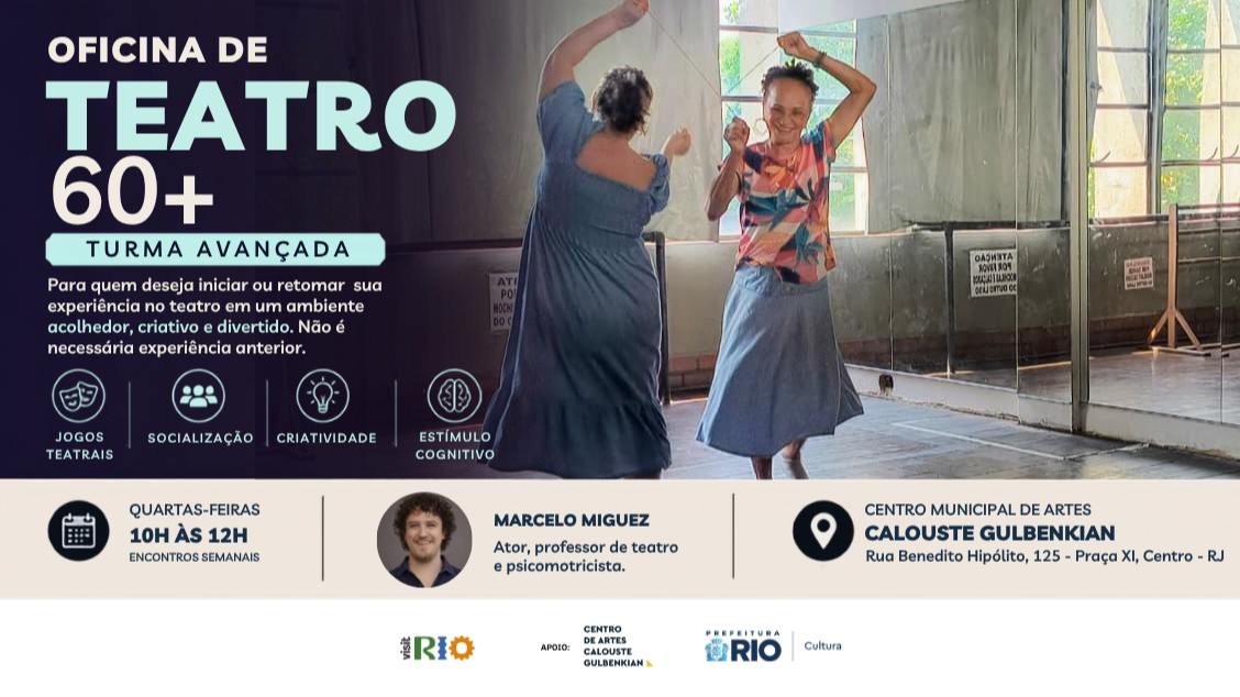 Imagem do evento Oficina de Teatro para pessoas 60+ (avançado)