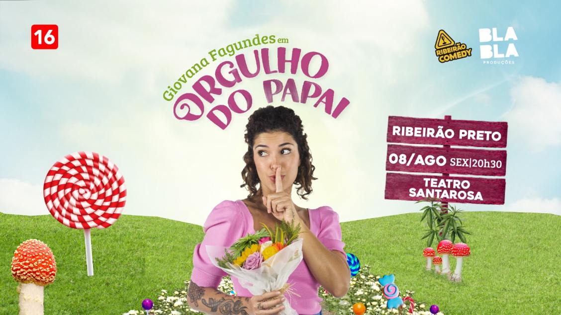 Banner Giovana Fagundes em Ribeirão Preto Orgulho do Papai
