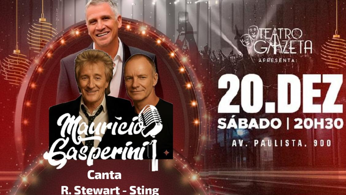 Imagem do evento MAURICIO GASPERINI canta Rod Stewart, Bryan Adams - Sting - 20 dezembro  20h30