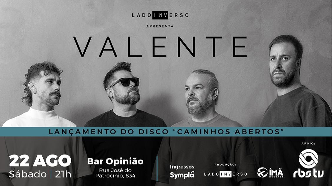Imagem do evento VALENTE - 22/08/26