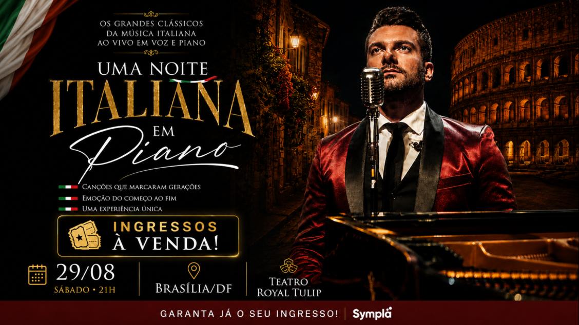 Imagem do evento Uma Noite Italiana em Piano  Brasília/DF
