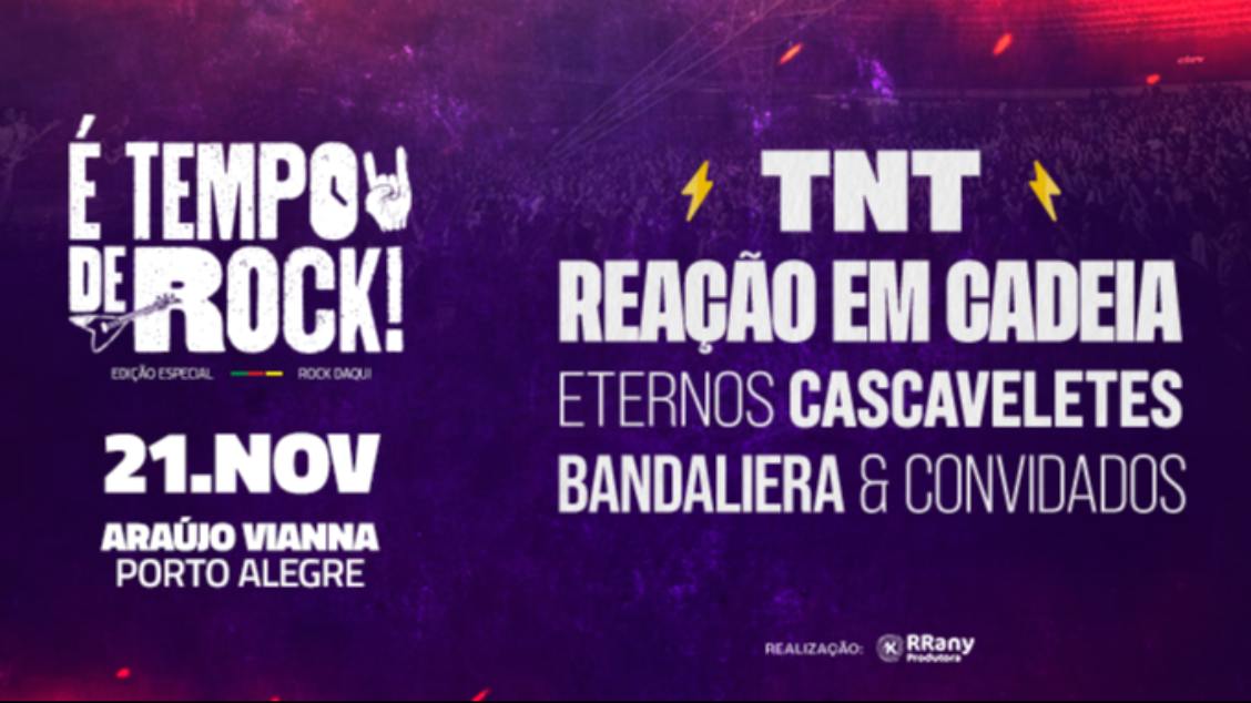 Imagem do evento É TEMPO DE ROCK - 21/11/26