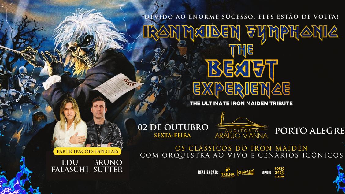 Iron Maiden Symphonic - Banda The Beast Experience + Orquestra + Edu Falaschi + Bruno Sutter em Porto Alegre