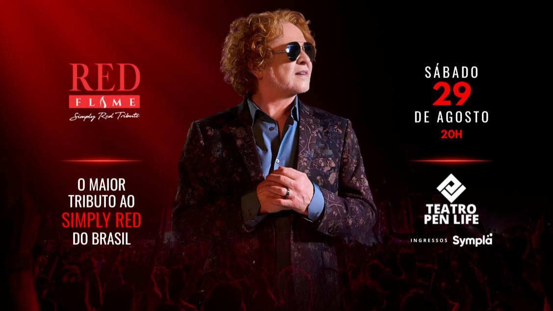 Imagem do evento Red Flame - Tributo ao Simply Red  29 agosto  Sábado 20h
