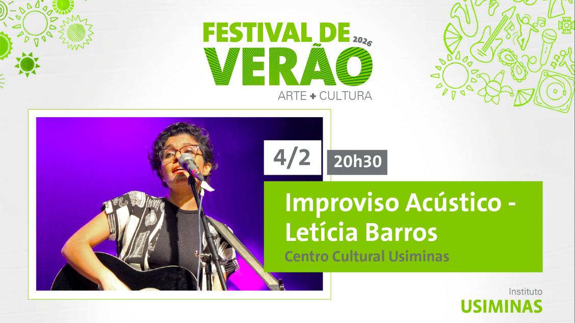 Imagem do evento FESTIVAL DE VERÃO 2026 -  IMPROVISO ACÚSTICO COM LETICIA BARROS