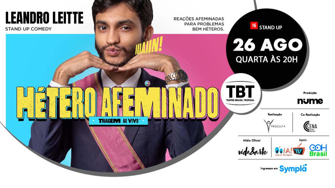 Imagem do evento Leandro Leitte em Hétero Afeminado  Fortaleza - CE