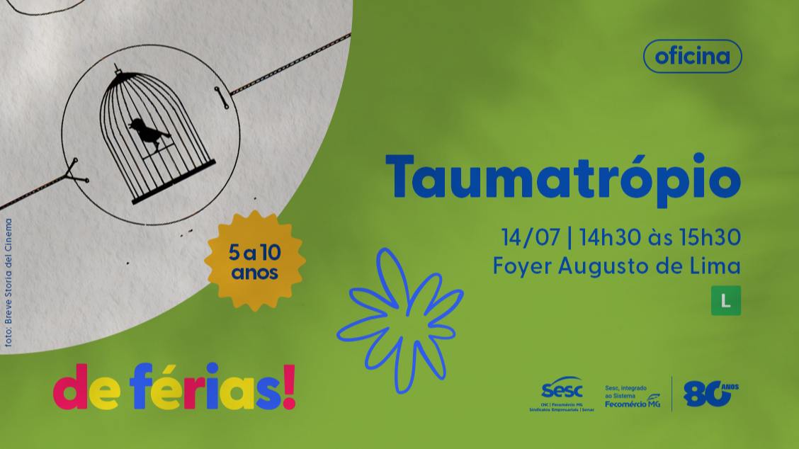 Imagem do evento DE FÉRIAS – BORA BRINCAR: OFICINA DE TAUMATRÓPIO 