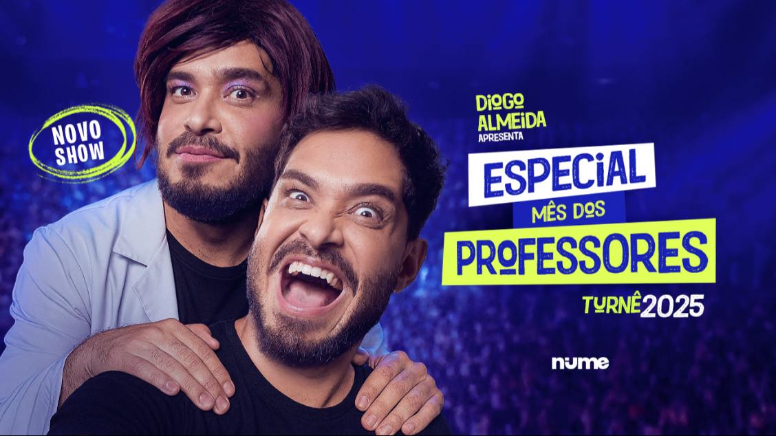 Banner Diogo Almeida em São José do Rio Preto/SP Especial Mês dos Professores