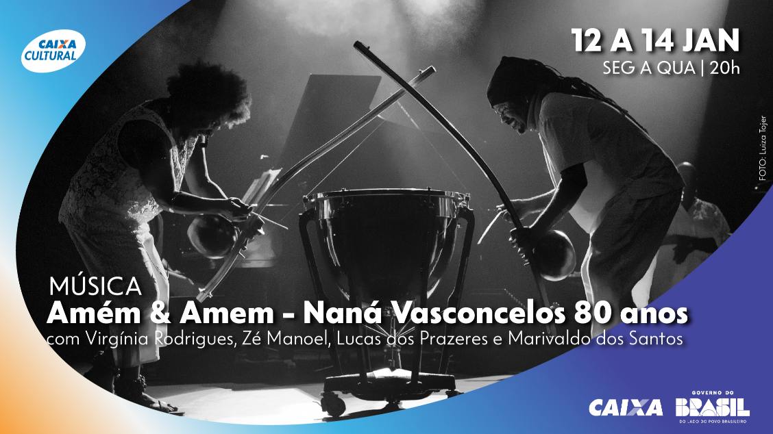 Imagem do evento Amém & Amem – Naná Vasconcelos 80 Anos
