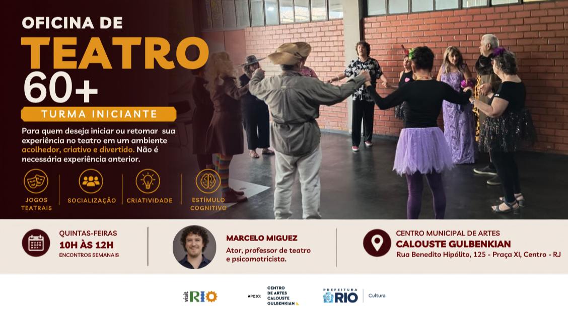 Oficina de Teatro para pessoas 60+ (iniciante)