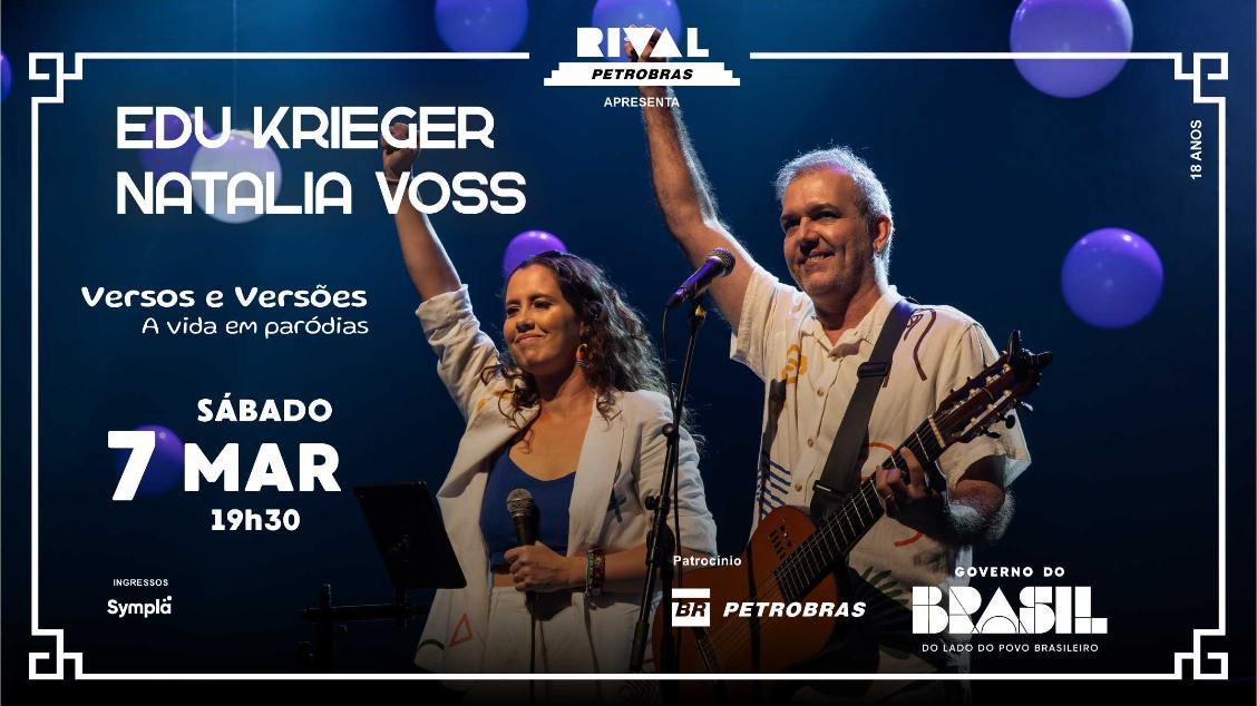 Imagem do evento EDU KRIEGER E NATALIA VOSS EM “VERSOS E VERSÕES: A VIDA EM PARÓDIAS”