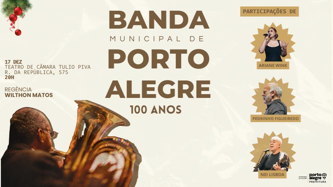 Imagem do evento CONCERTO BANDA MUNICIPAL 100 ANOS - 17/12/25