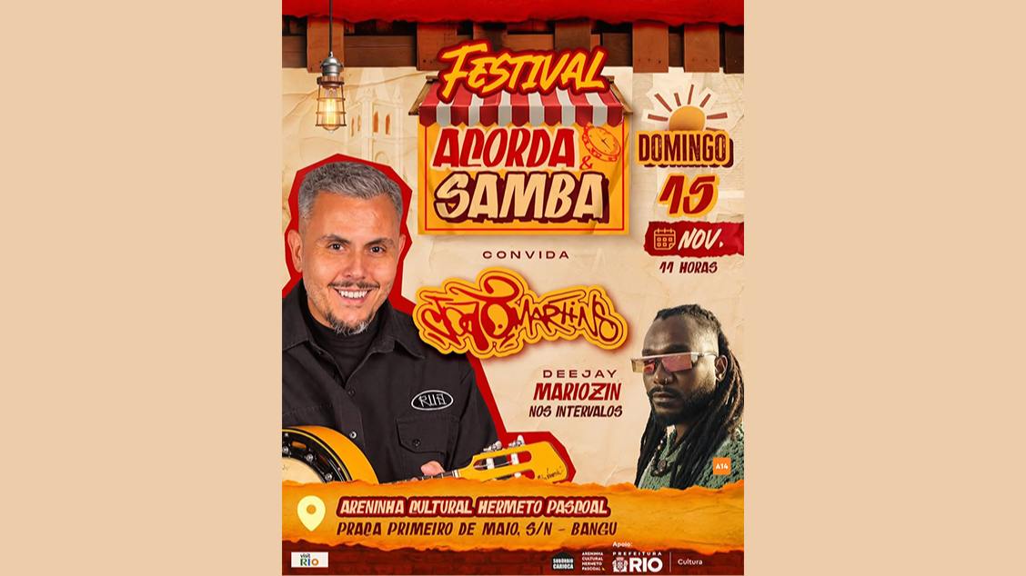Imagem do evento FESTIVAL ACORDA & SAMBA CONVIDA JOÃO MARTINS NA ARENINHA HERMETO PASCOAL