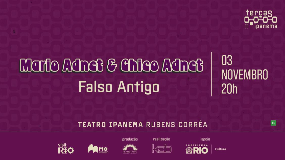 Imagem do evento Terças no Ipanema - Mario Adnet e Chico Adnet