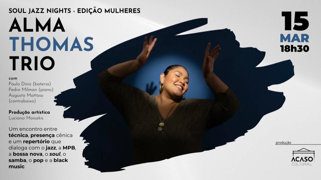 Imagem do evento Alma Thomas Trio - Soul Jazz Nights