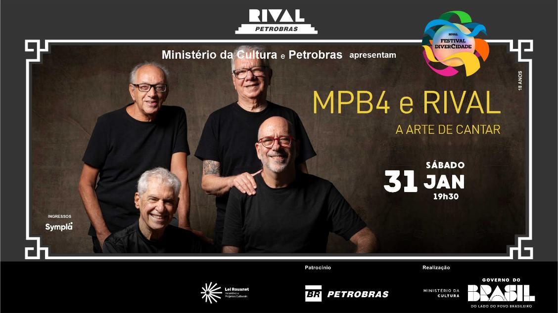 Imagem do evento MPB4 E RIVAL - A ARTE DE CANTAR