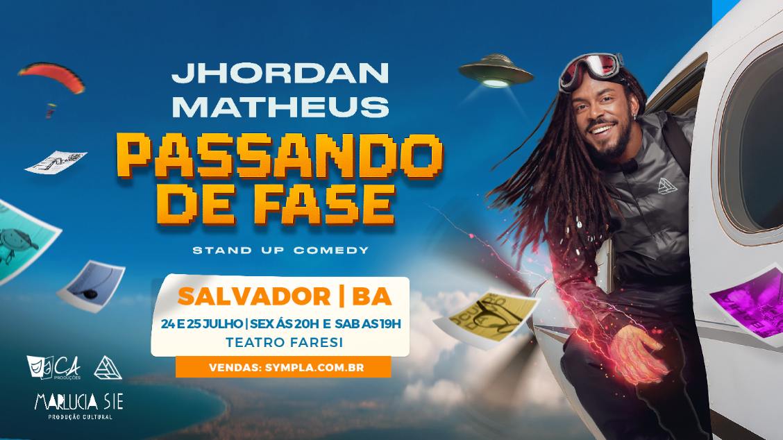 Imagem do evento JHORDAN MATHEUS COM SEU SHOW DE STAND UP, PASSANDO DE FASE