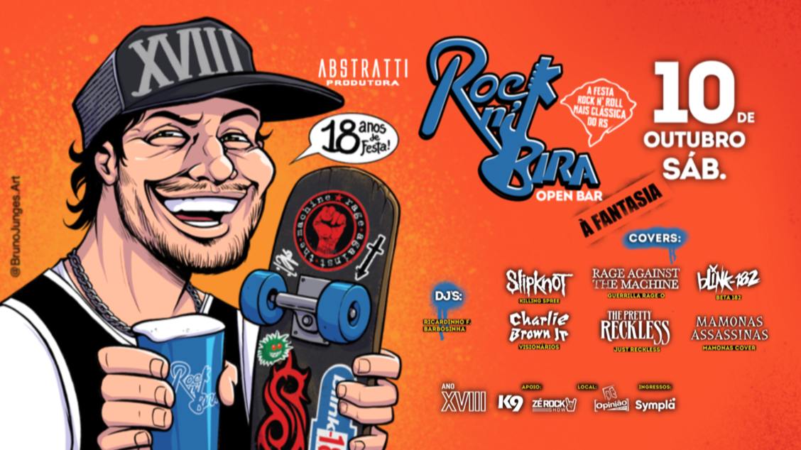 ROCK N’ BIRA – OPEN BAR – ANIVERSÁRIO 18 ANOS – 10/10/26