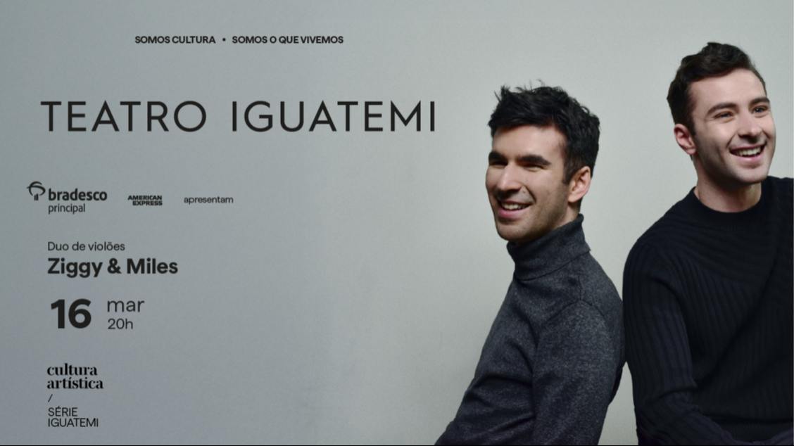 Imagem do evento Ziggy & Miles - Cultura Artística - Série Iguatemi 2026
