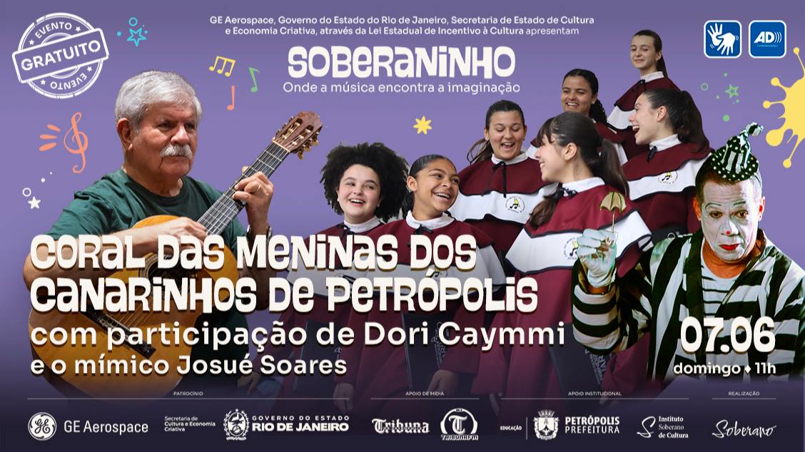 Imagem do evento Meninas Cantoras, Dori Caymmi e o mímico Josué Soares