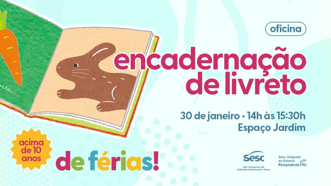 Imagem do evento DE FÉRIAS - OFICINA DE ENCADERNAÇÃO DE LIVRETO