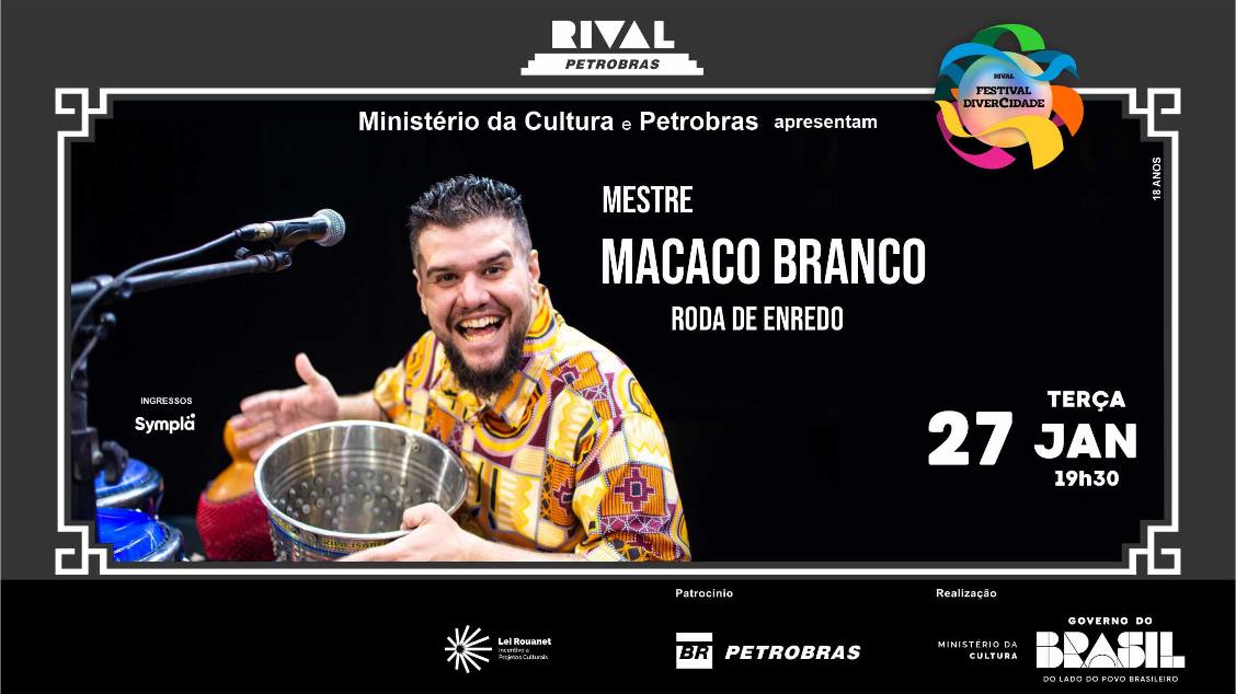 Imagem do evento MESTRE MACACO BRANCO E SUA RODA DE ENREDO   