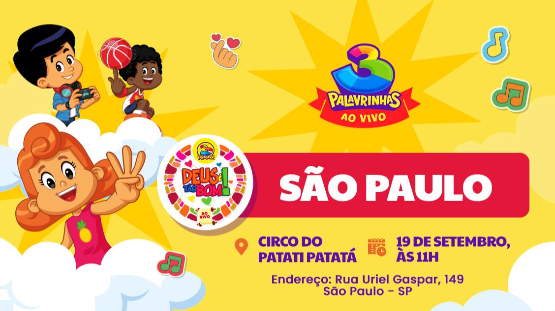 Imagem do evento 3 Palavrinhas - Deus é Tão Bom