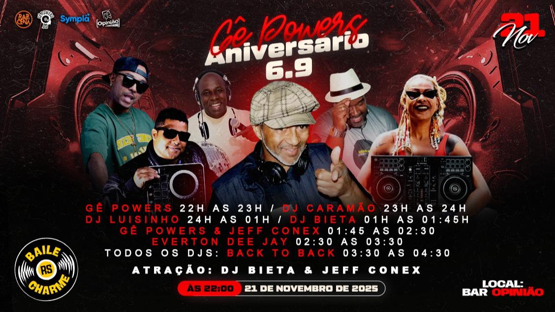 Imagem do evento :: BAILE CHARME RS :: 69 ANOS DE GÊ POWERS ::