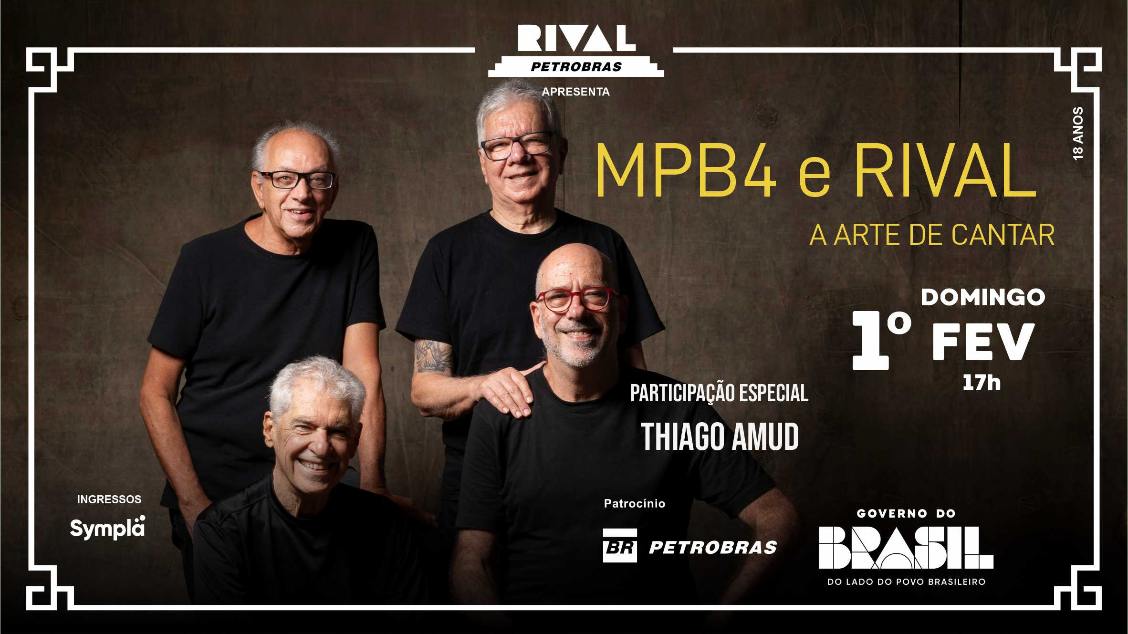 Imagem do evento MPB4 E RIVAL - A ARTE DE CANTAR
