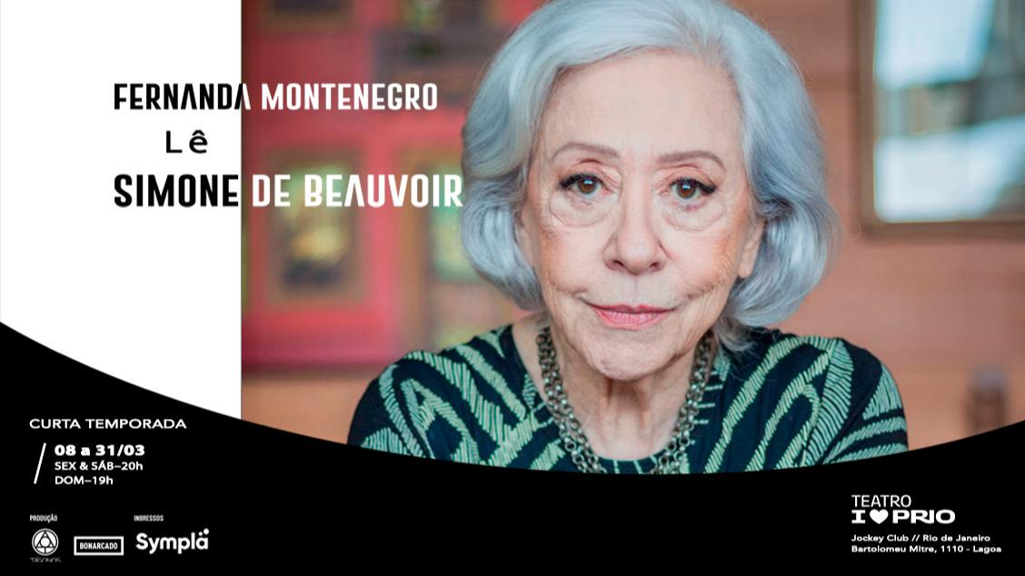 Simone Fernanda Fernanda Montenegro Lê Simone de Beauvoir em Rio de Janeiro - Evento ON