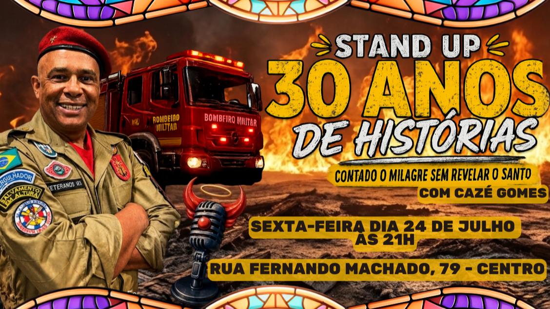 Imagem do evento 30 ANOS DE HISTÓRIAS – Contando o Milagre sem Revelar o Santo, com Cazé Gomes