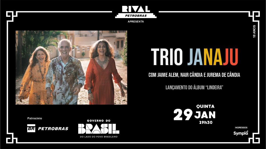 Imagem do evento TRIO JANAJU NO LANÇAMENTO DO ÁLBUM “LINDEIRA”   