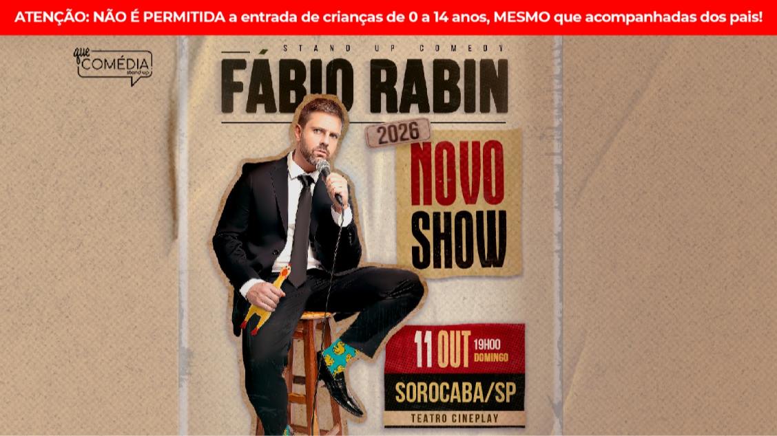 Fabio Rabin em Sorocaba - Novo Show - Turnê 2026