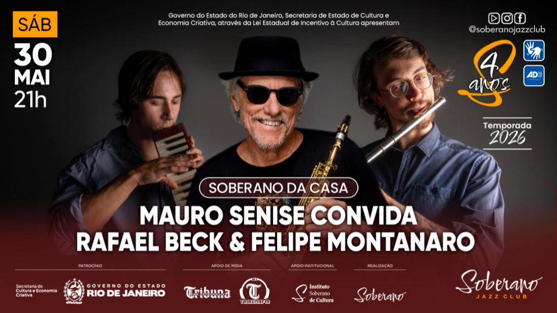Imagem do evento Mauro Senise convida Rafael Beck e  Felipe Montanaro