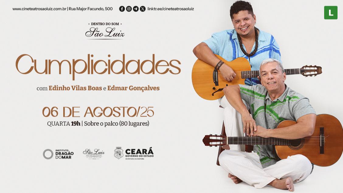 Imagem do evento Cumplicidades com Edinho Vilas Boas e Edmar Gonçalves