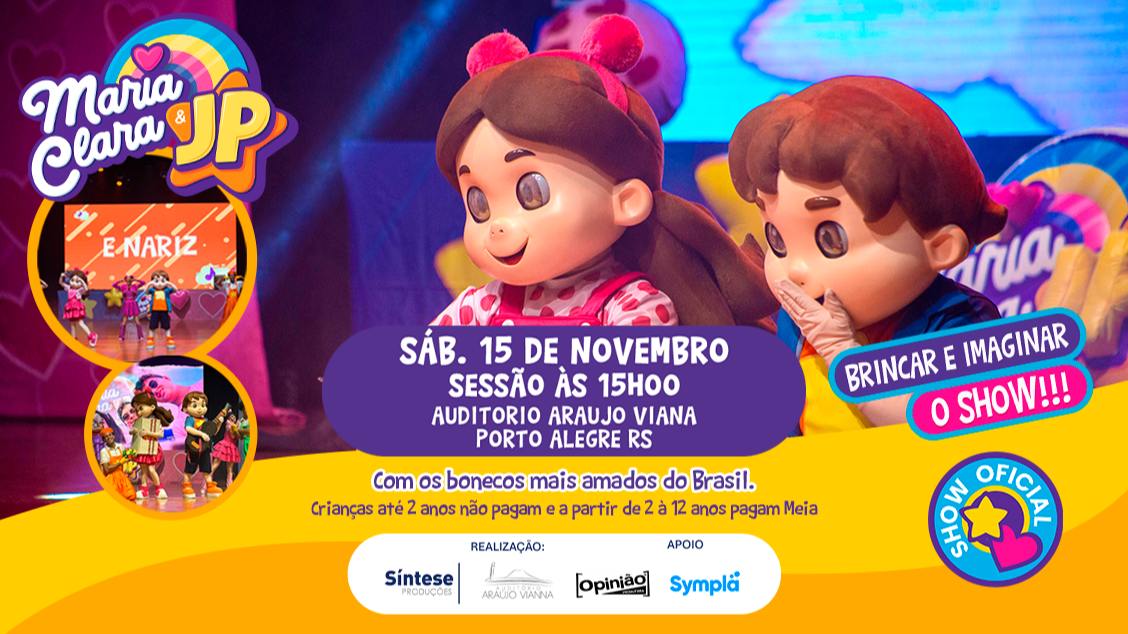 Imagem do evento MARIA CLARA & JP – BRINCAR E IMAGINAR - 15/11/25