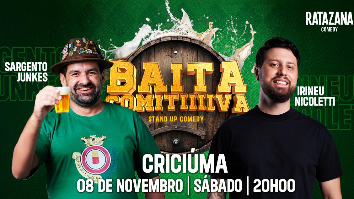 Imagem do evento IRINEU NICOLETTI & SARGENTO JUNKES - BAITA COMITIVA: STAND UP COMEDY