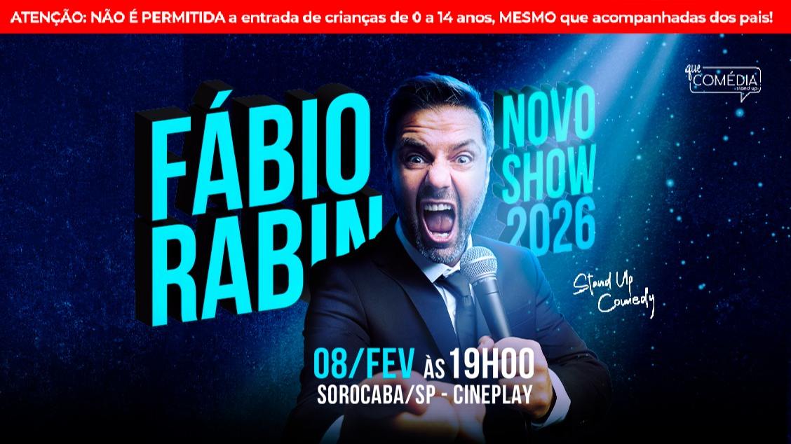 Imagem do evento FABIO RABIN em SOROCABA - NOVO SHOW - TURNÊ 2026