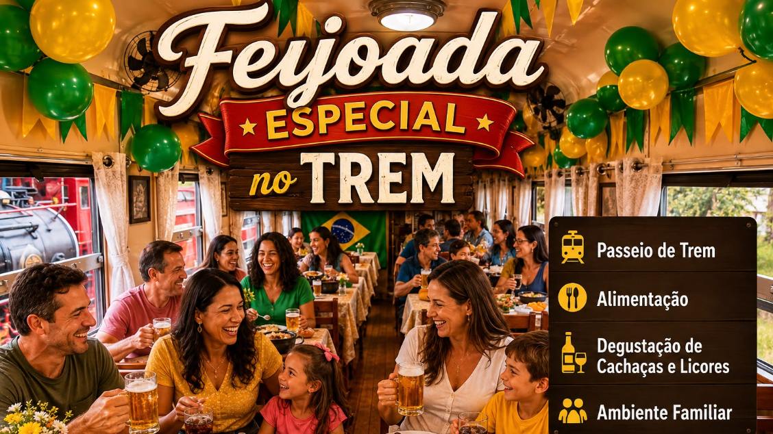 Imagem do evento Passeando de Trem  Feijoada + Degustação Inclusos
