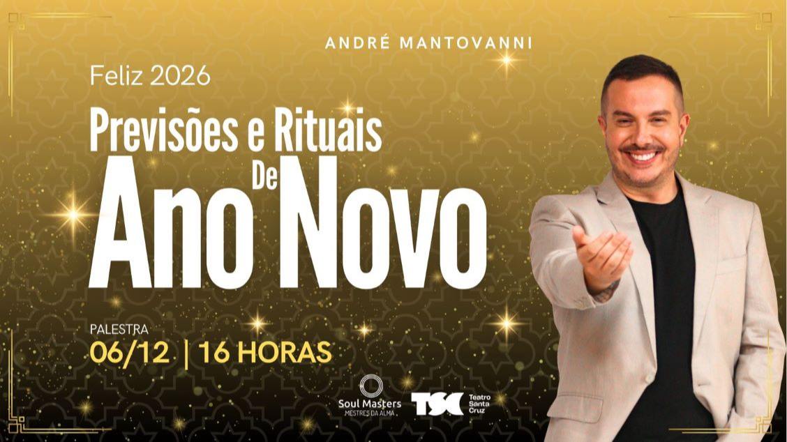 Imagem do evento FELIZ 2026 - PREVISÕES E RITUAIS DE ANO NOVO COM ANDRÉ MANTOVANNI