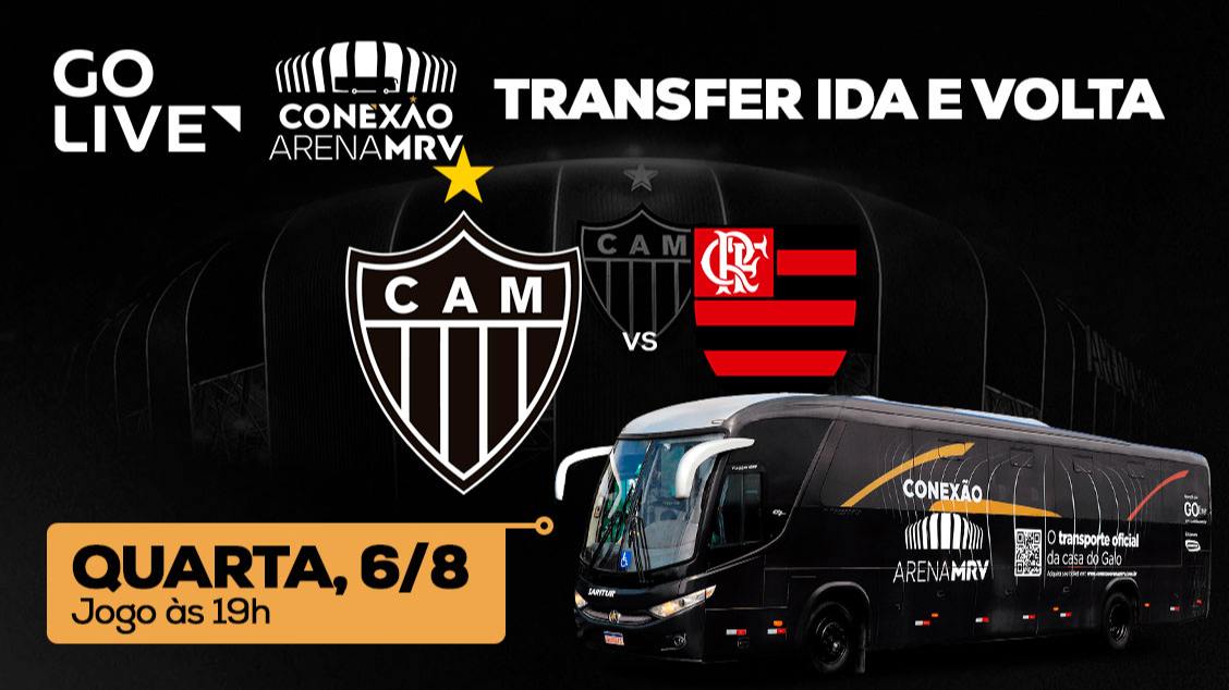 Banner TRANSFER ATLÉTICO X FLAMENGO 06/08 CONEXÃO ARENA MRV