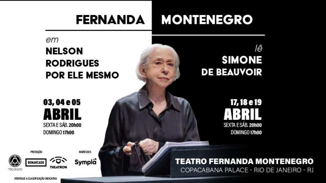 Imagem do evento FERNANDA MONTENEGRO LÊ NELSON RODRIGUES E SIMONE DE BEAUVOIR