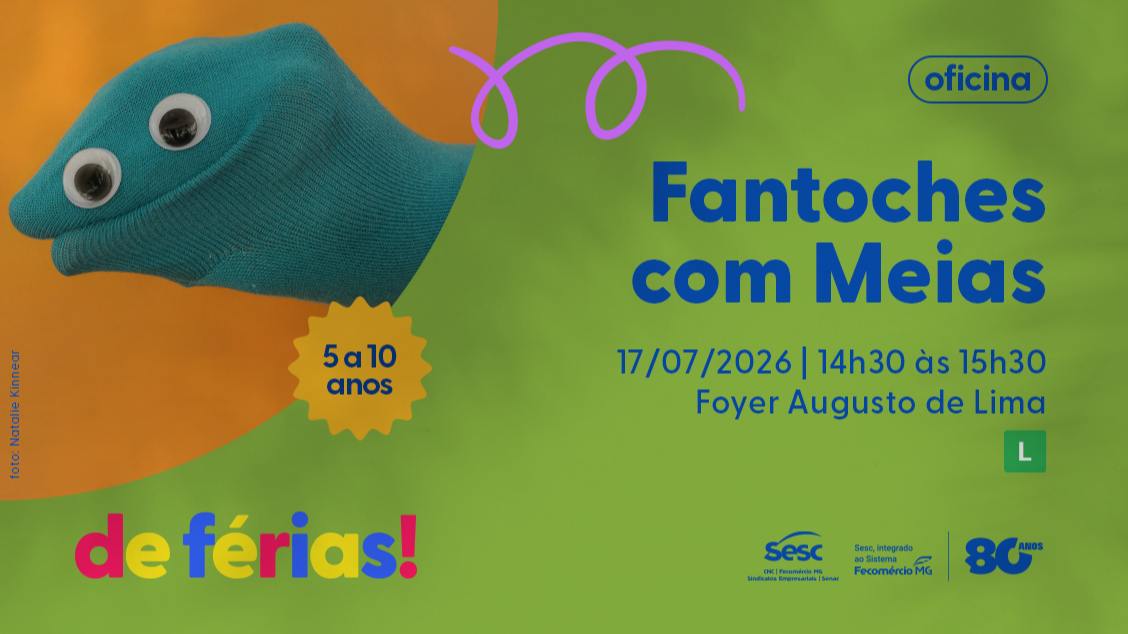 Imagem do evento DE FÉRIAS – BORA BRINCAR: OFICINA DE FANTOCHES COM MEIAS 