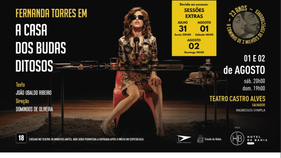 Imagem do evento Fernanda Torres em: A Casa dos Budas Ditosos