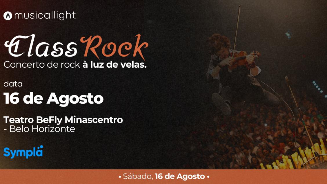 Banner ClassRock: Clássicos do Rock ao Som de Violino em BH
